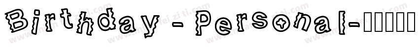 Birthday - Personal字体转换